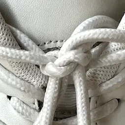 The same area of the sneaker in the optimized WebP version, zoomed to the same scale.
